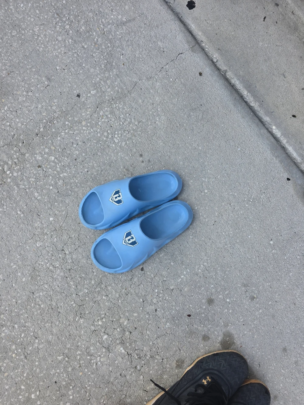 Baseball 101 Blue Men's Slides Size 8-9